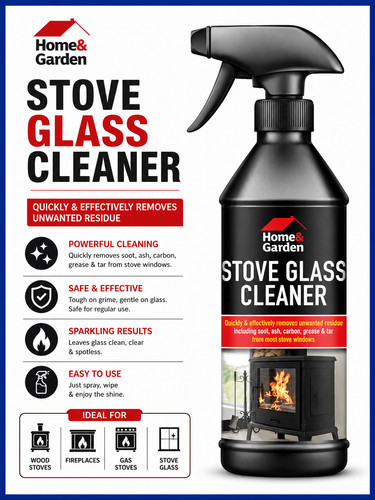 Stove glass cleaner spray - cleaner,