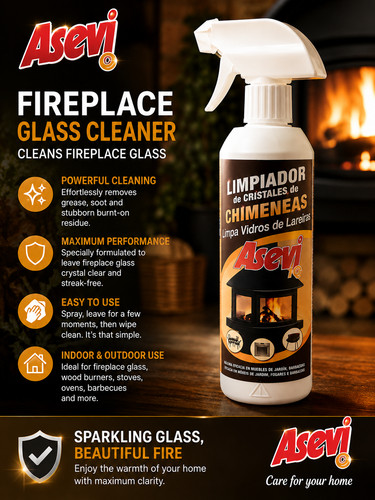 Asevi fireplace stove - fireplace, glass