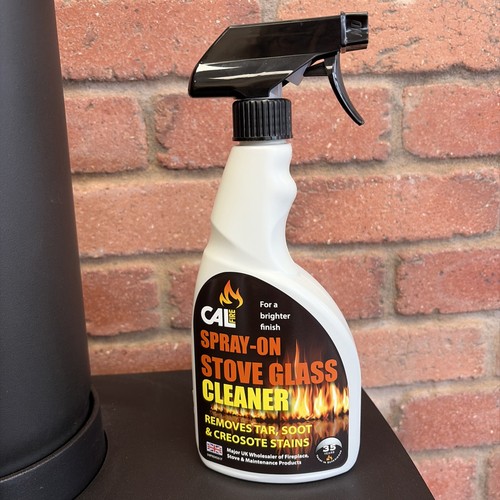 Calfire spray stove glass - on,